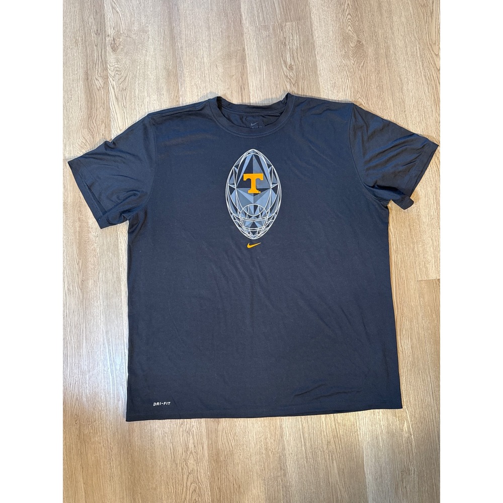 Tennessee Volunteers‎ Nike T-Shirt Men's XXL Black Dri-FIT Football Tee